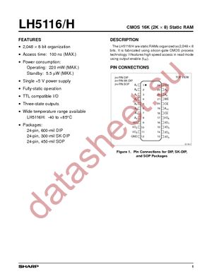 LH5116-10 datasheet  